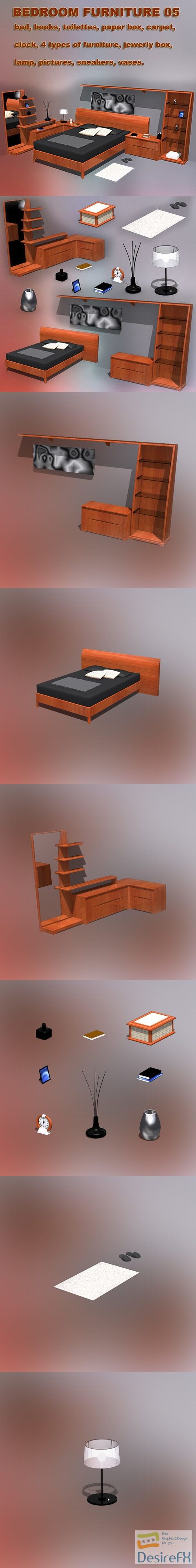 Bedroom Furniture 05 3D Model
