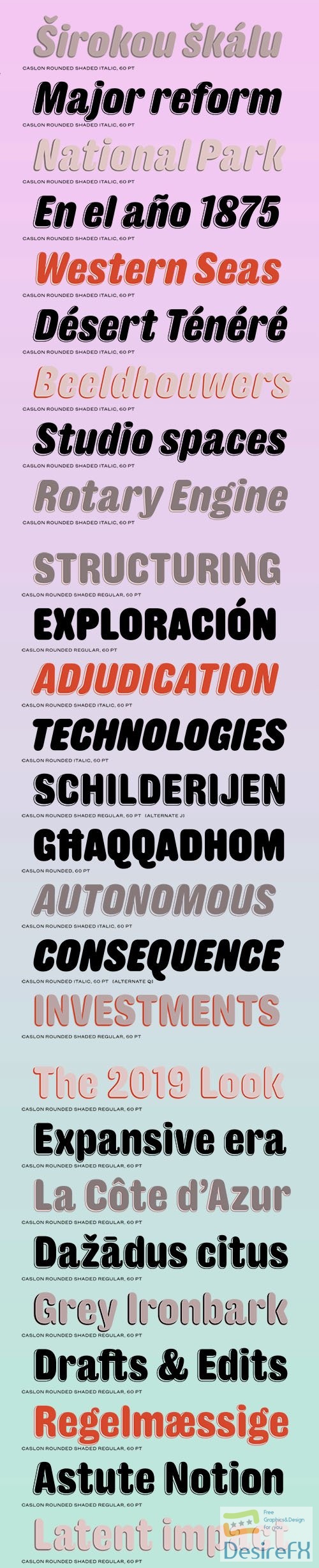 Caslon Rounded Font Family 8-Weights