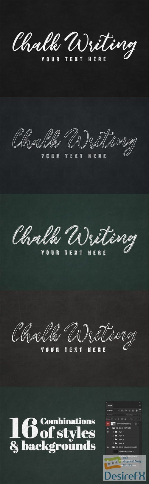 Chalk Writing - 4 Photoshop Text Effects