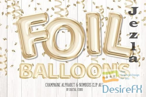 Champagne Foil Balloon Alphabet - 5757911
