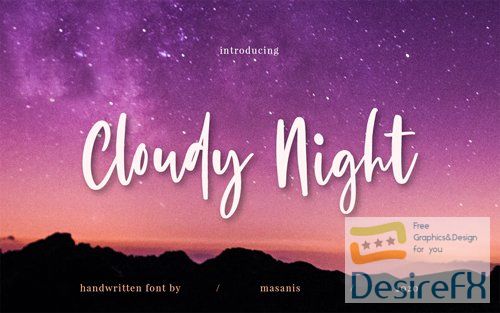 Cloudy Night - Stylish Handwritten Font