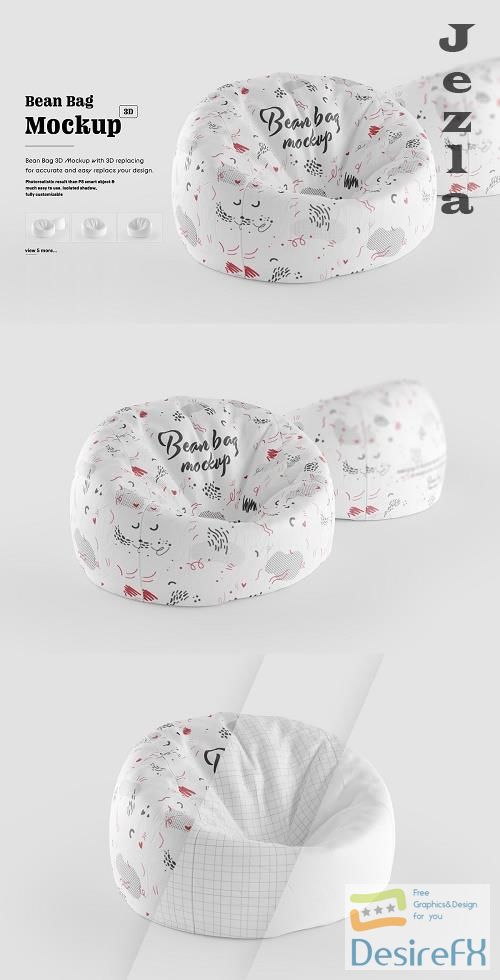 CreativeMarket - Bean Bag 3D Mockup 5342926