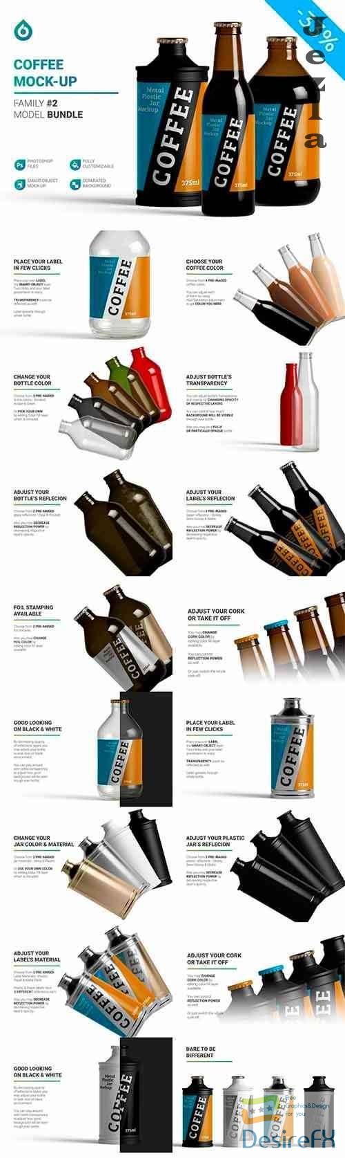 CreativeMarket - Coffee Bottle Jar Mockup 5755421