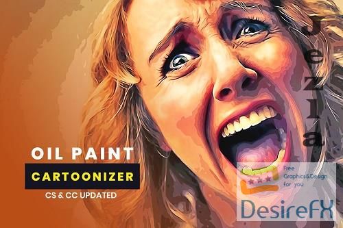 CreativeMarket - Oil Paint Cartoonizer 5507645