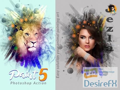 CreativeMarket - Paint Photoshop Action 5 5751430
