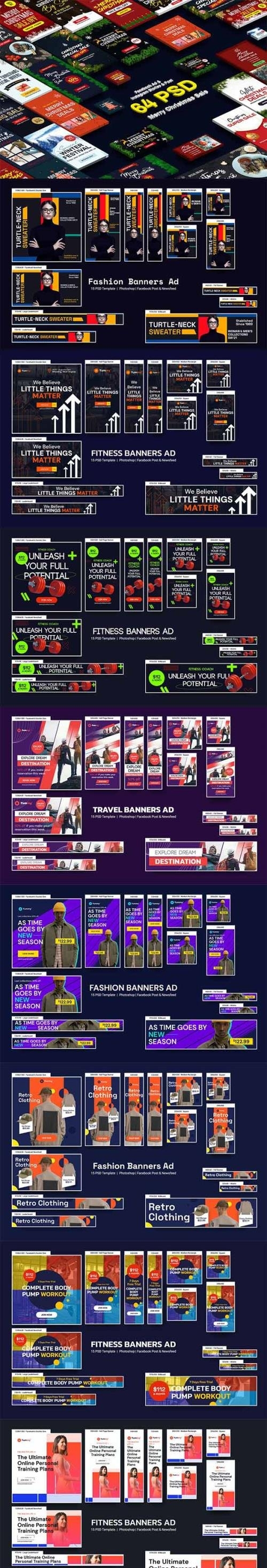 Fitness and Fashion Banners Pack
