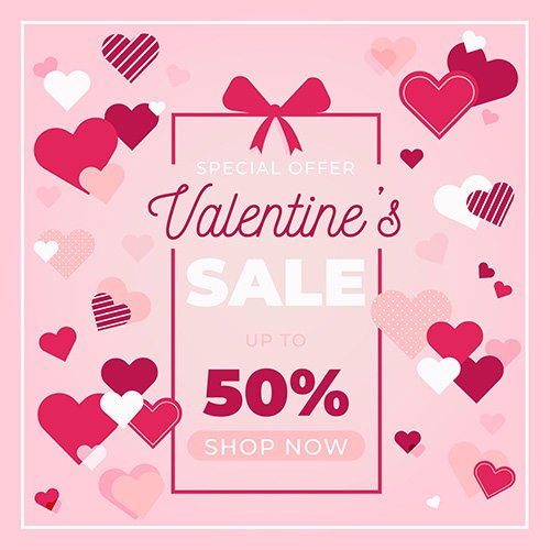 Flat valentines day special offer sale