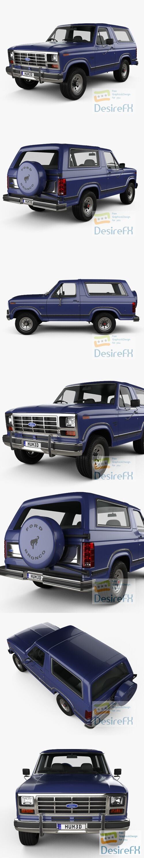 Ford Bronco 1982 3D Model