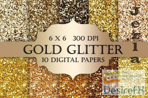 Gold Glitter Digital Paper - 1169618