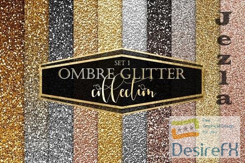 Gold Ombre Glitter Digital Paper - 1169761