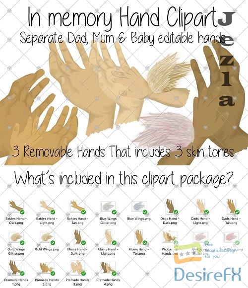 Hand Clipart, Family Hands Clipart - 5824669