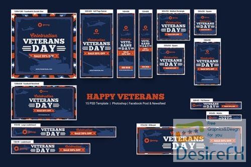 Happy Veterans Banners Ad