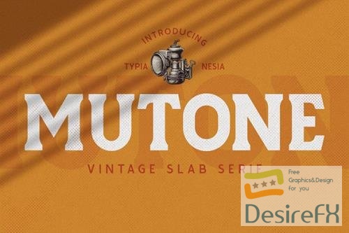 Mutone - Vintage Slab Serif