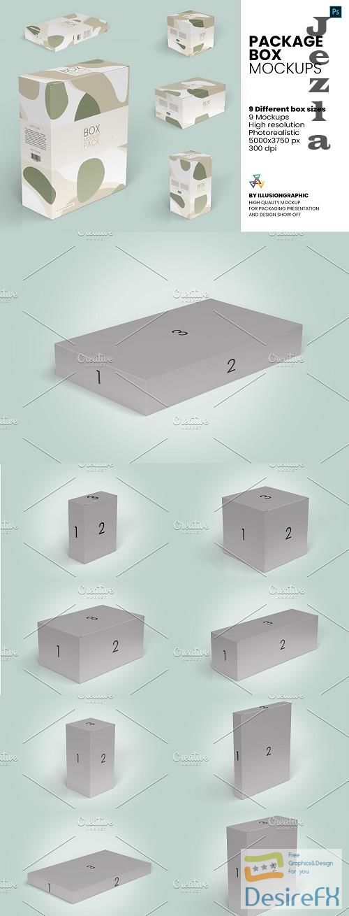 Package Box Mockups - 9 box sizes - 5810193
