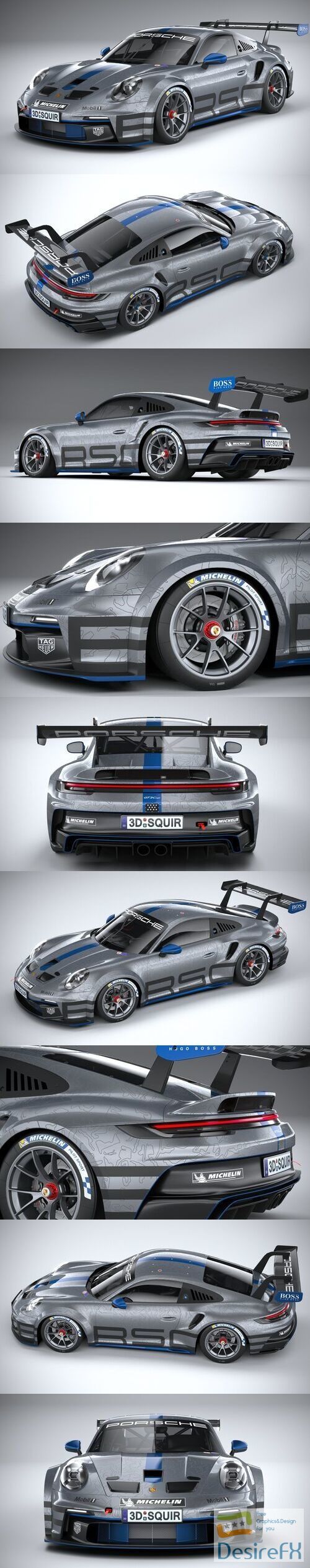 Porsche 911 GT3 Cup 2021 3D Model