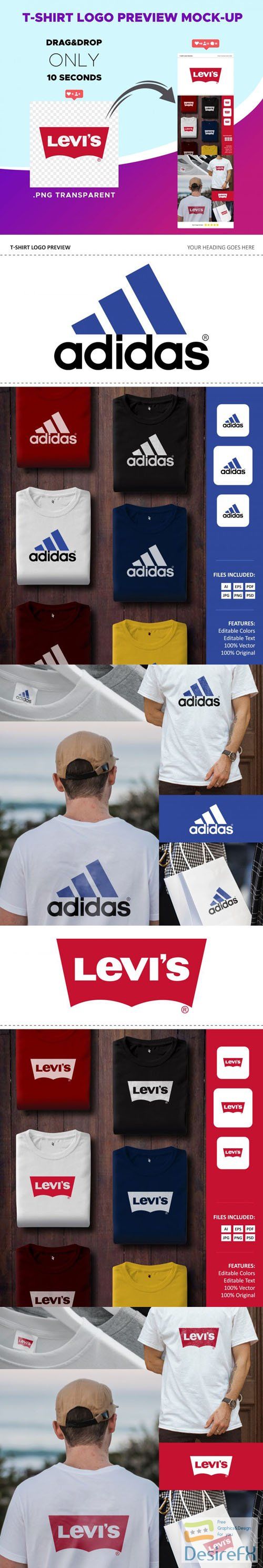 T-shirt Logo PSD Mockup Template