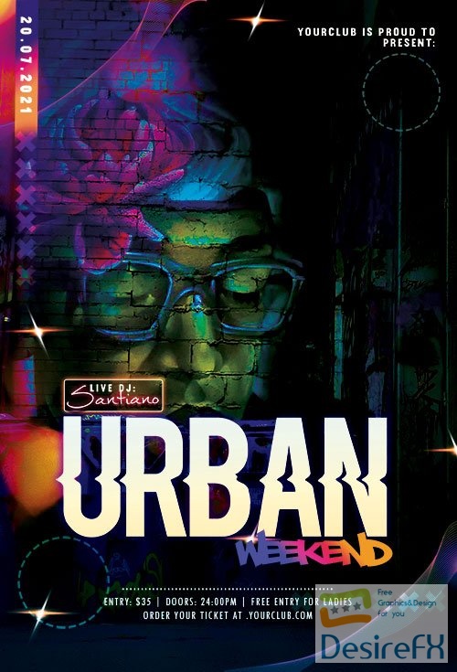 Urban Weekend Flyer PSD Templates