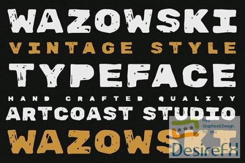 Wazowski - Bold Rough Typeface