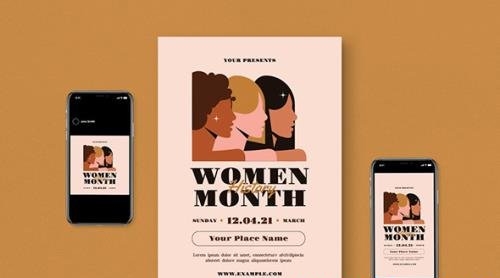 Woman History Month Flyer Set