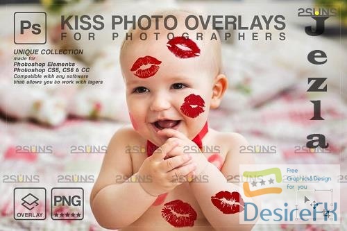 20 Kiss Overlays &amp; Photoshop Overlay, Valentines day overlays V3