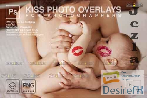 20 Kiss Overlays &amp; Photoshop Overlay, Valentines day overlays V4
