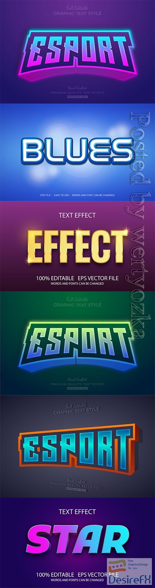 3d editable text style effect vector vol 257