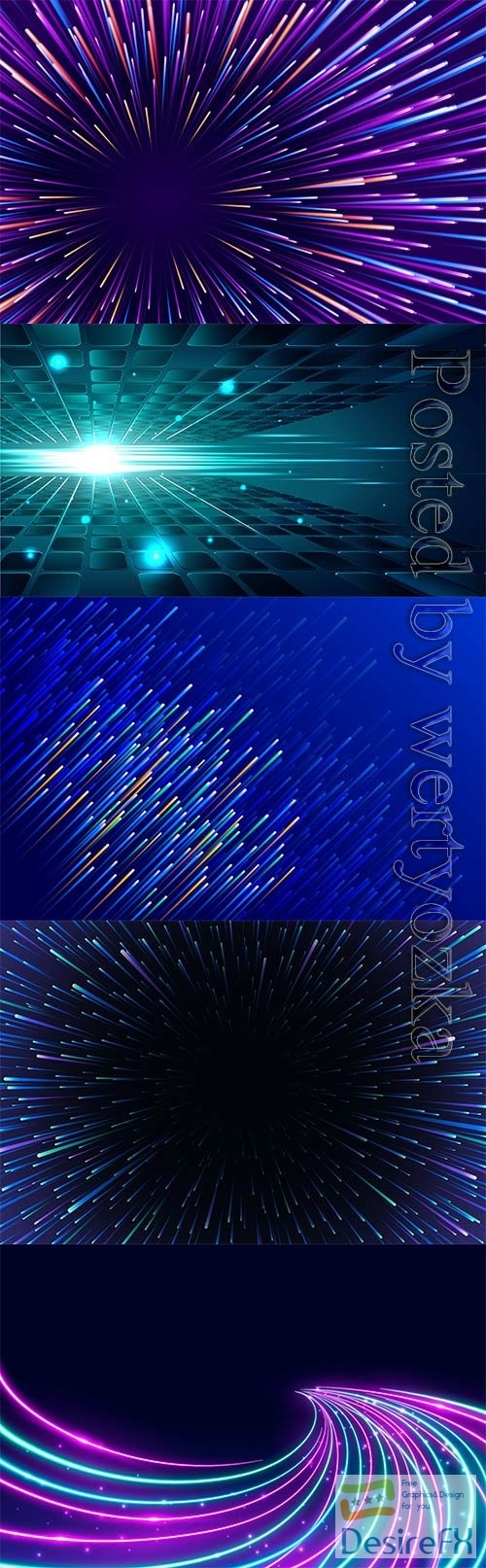 Abstract backgrounds with shining elements in vector