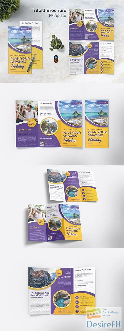 Amazing Holiday Trifold Brochure PSD