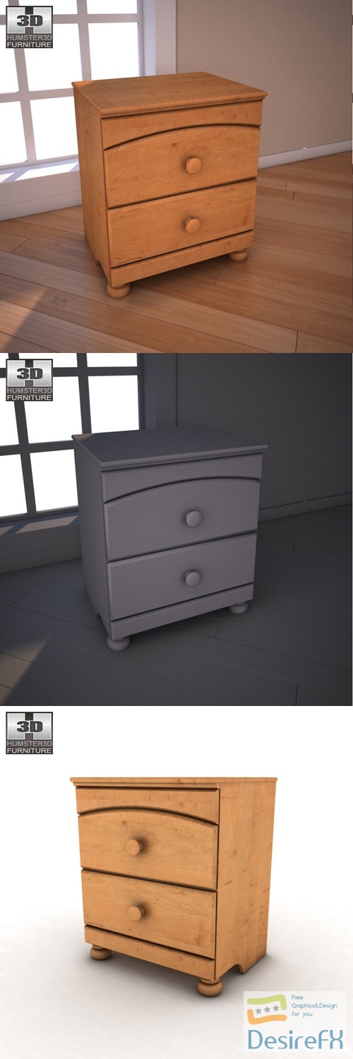 Ashley Stages Nightstand 3D Model