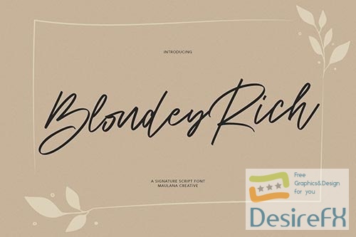 Blondey Rich Signature Script Font