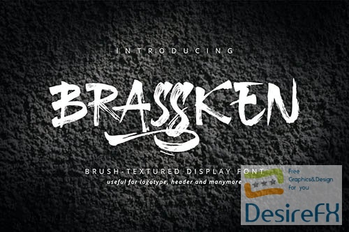 Brassken - Brush Texture Font