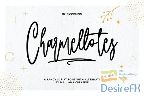 Charmellotes Fancy Script Font With Alternate