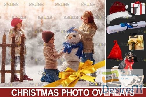 Christmas overlay &amp; Snow overlay, Photoshop overlay - 1132921