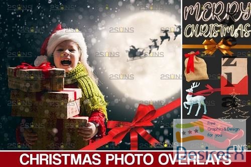 Christmas overlay & Sparkler overlay, Photoshop overlay - 1132923