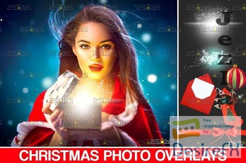 Christmas overlay &amp; Sparkler overlay, Photoshop overlay - 1132935