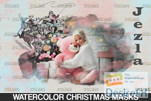 Christmas watercolor overlay &amp; Christmas overlay - 1131799