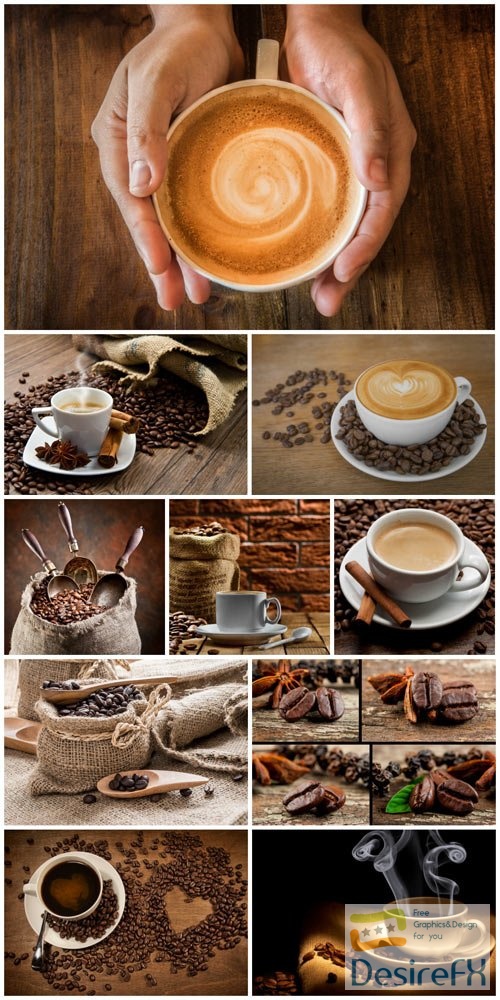Cinnamon coffee stock photo