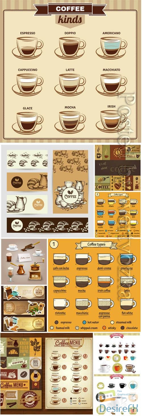 Coffee menu in vector