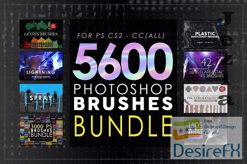 CreativeMarket - 5600 Photoshop Brushes Mega Bundle 5825386