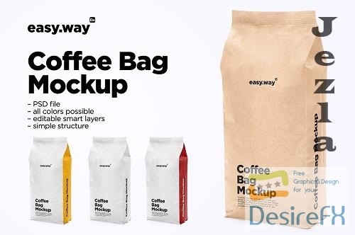 CreativeMarket - Paper Coffee Bag PSD Mockup 5731852