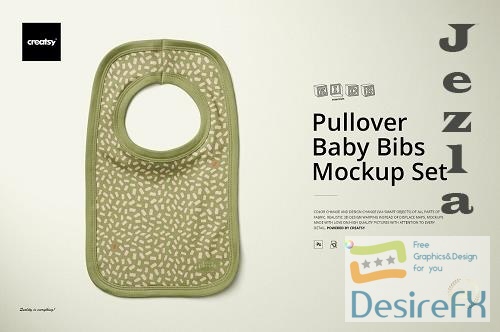 CreativeMarket - Pullover Bibs Mockup Set 4280350