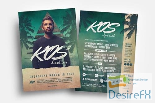 DJ Flyer &amp; Table Tent Template
