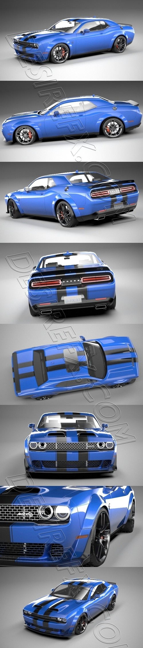 Dodge Challenger SRT Hellcat 2019 3D Model