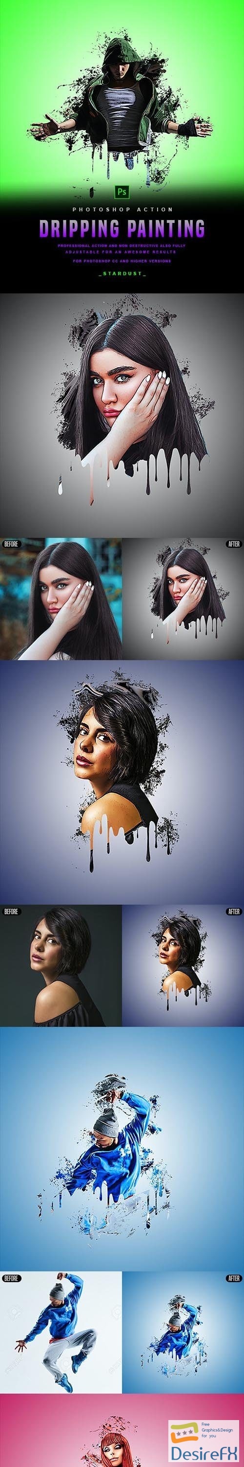 Dripping Painting - Photoshop Action 29878099