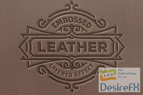 Embossed Leather Effect Mockup