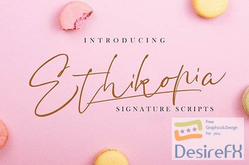 Ethikopia - Signature Script Font