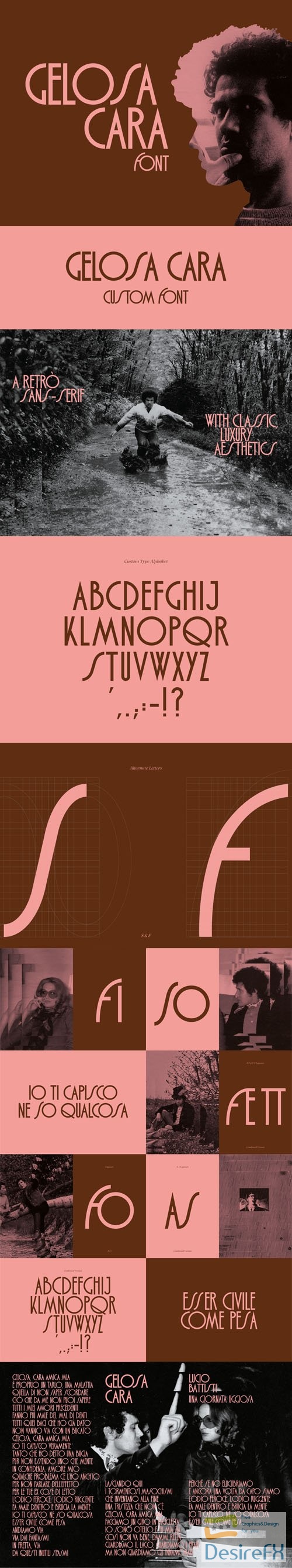 Gelosa Cara - Retro Sans Serif Font 2-Weights