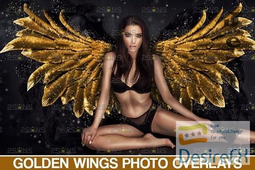 Golden Angel Wing overlay &amp; Photoshop overlay - 1132971