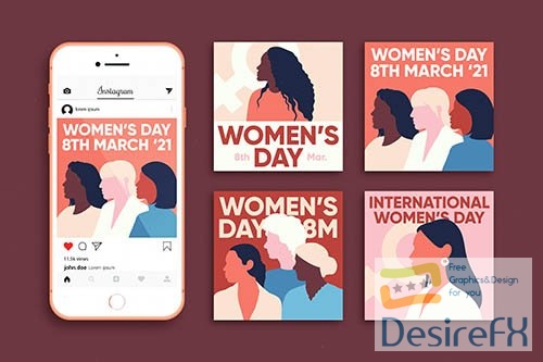 International womens day instagram posts collection