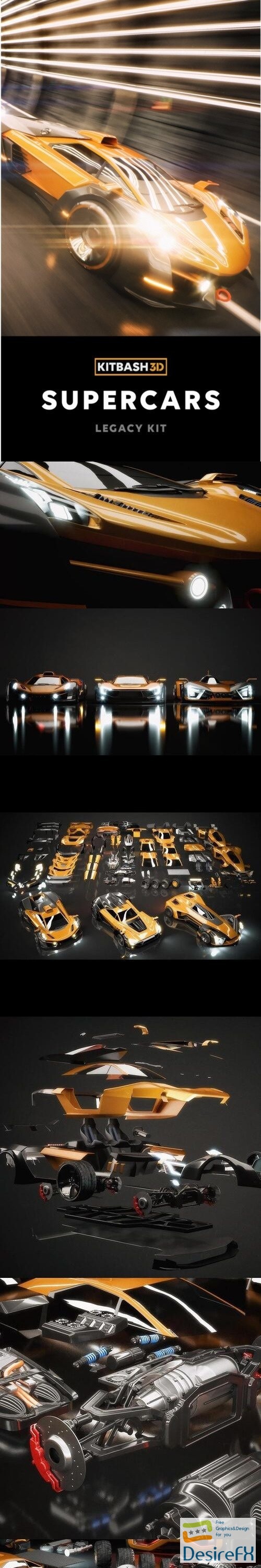 Kitbash3D Veh Supercars 3D Models